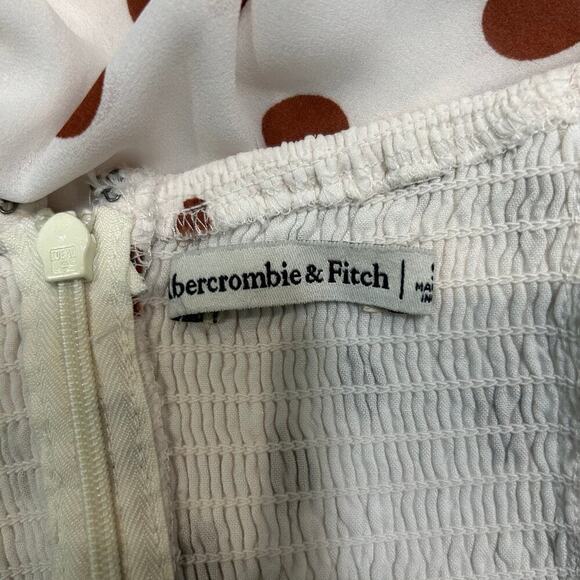 Abercrombie and Fitch Flutter Sleeve Keyhole Mini Dress Ruffle Smocked Size S - Picture 6 of 7